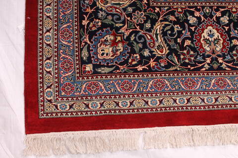Pak-Persian Beige Hand Knotted 123 X 151  Area Rug 254-29400 Image 2