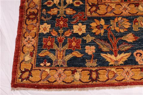 Pishavar Beige Hand Knotted 119 X 174 Area Rug 254-29403 Image 2