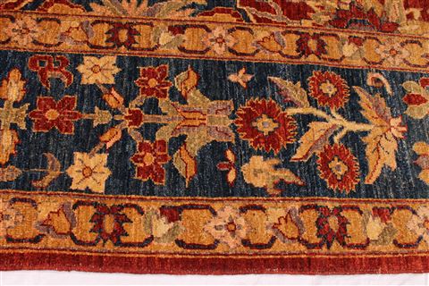 Pishavar Beige Hand Knotted 119 X 174 Area Rug 254-29403 Image 4