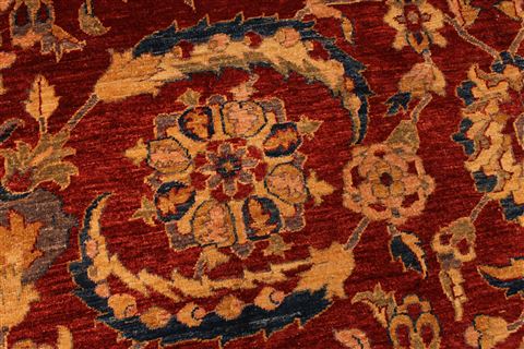 Pishavar Beige Hand Knotted 119 X 174 Area Rug 254-29403 Image 6
