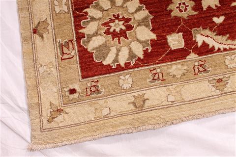 Pishavar Beige Hand Knotted 118 X 176 Area Rug 254-29404 Image 2