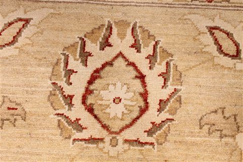 Pishavar Beige Hand Knotted 118 X 176 Area Rug 254-29404 Image 6