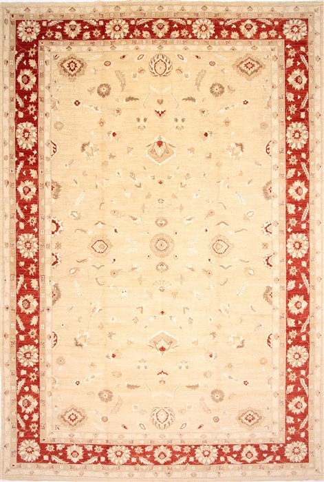 Pishavar Beige Hand Knotted 118 X 176 Area Rug 254-29404 Image 0