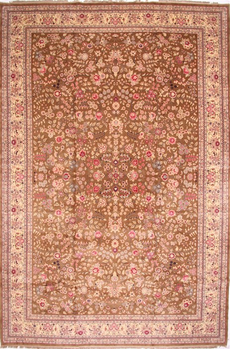 Indo-Persian Beige Hand Knotted 120 X 180  Area Rug 254-29405 Image 0