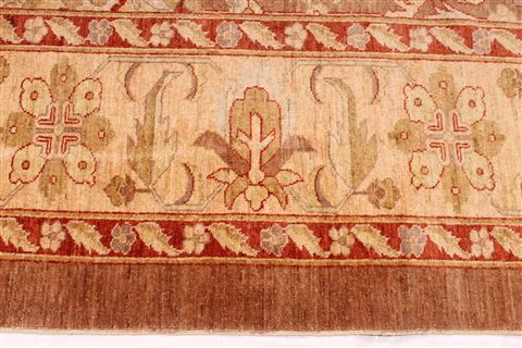 Pishavar Beige Hand Knotted 105 X 149 Area Rug 254-29409 Image 4