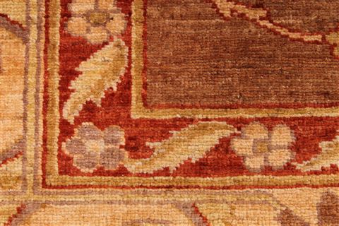 Pishavar Beige Hand Knotted 105 X 149 Area Rug 254-29409 Image 5