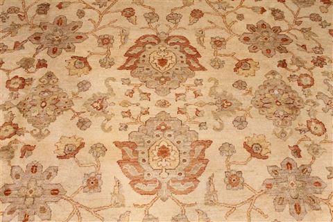Ziegler Beige Hand Knotted 119 X 183 Area Rug 254-29412 Image 3