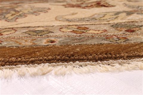 Mahal Beige Round Hand Knotted 120 X 120 Area Rug 254-29413 Image 1