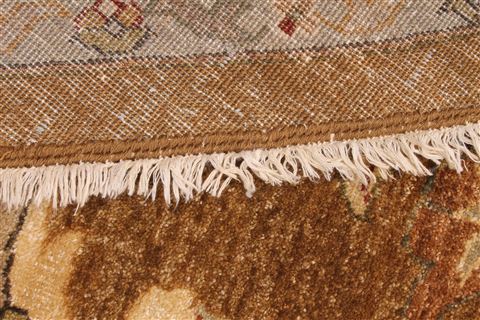 Mahal Beige Round Hand Knotted 120 X 120 Area Rug 254-29413 Image 4