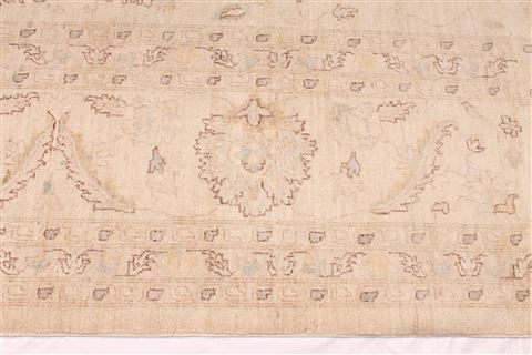 Pishavar Beige Hand Knotted 119 X 144 Area Rug 254-29418 Image 4