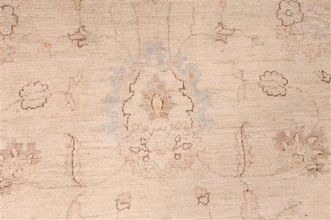 Pishavar Beige Hand Knotted 119 X 144 Area Rug 254-29418 Image 6