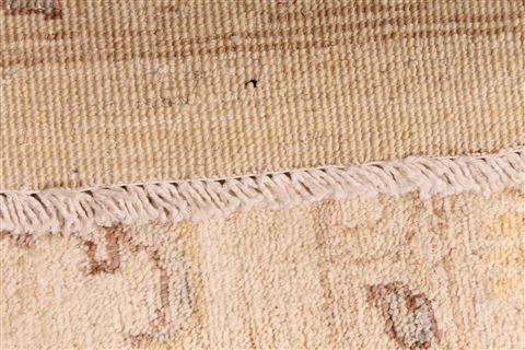 Pishavar Beige Hand Knotted 119 X 144 Area Rug 254-29418 Image 7