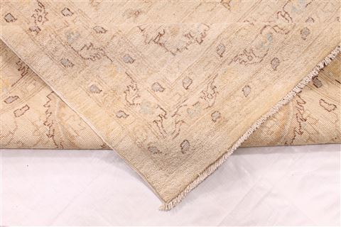 Pishavar Beige Hand Knotted 119 X 144 Area Rug 254-29418 Image 9