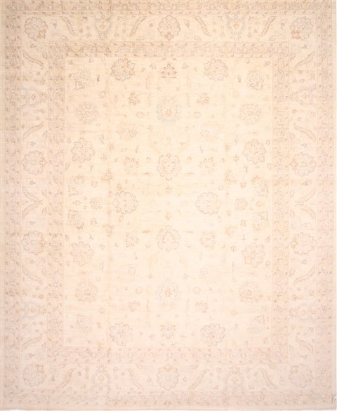 Pishavar Beige Hand Knotted 119 X 144 Area Rug 254-29418 Image 0