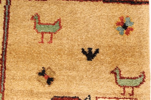 Modern Beige Hand Knotted 41 X 65 Area Rug 250-29423 Image 1