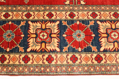 Kazak Beige Hand Knotted 114 X 151 Area Rug 250-29424 Image 8