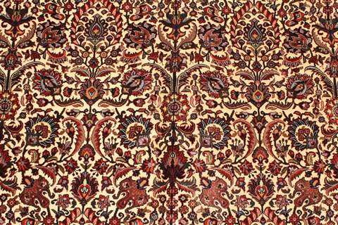 Bidjar Beige Square Hand Knotted 102 X 113 Area Rug 250-29430 Image 7