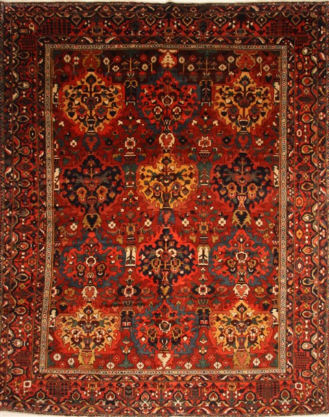 Bakhtiar Blue Hand Knotted 131 X 161 Area Rug 250-29431 Image 0
