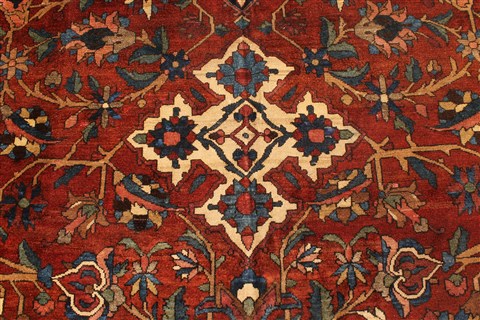 Bakhtiar Blue Hand Knotted 129 X 179 Area Rug 250-29433 Image 8