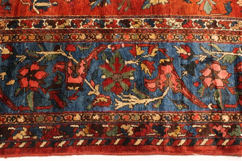 Bakhtiar Blue Hand Knotted 129 X 179 Area Rug 250-29433 Image 9
