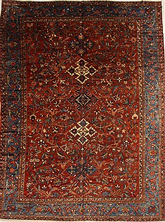 Indian Bakhtiar Blue Rectangle 12x18 ft Wool Carpet 29433