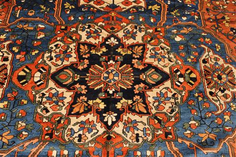 Bakhtiar Blue Hand Knotted 132 X 170 Area Rug 250-29434 Image 7