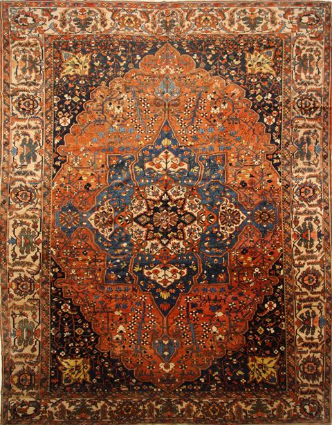 Bakhtiar Blue Hand Knotted 132 X 170 Area Rug 250-29434 Image 0