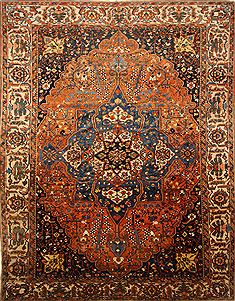 Indian Bakhtiar Blue Rectangle 12x18 ft Wool Carpet 29434