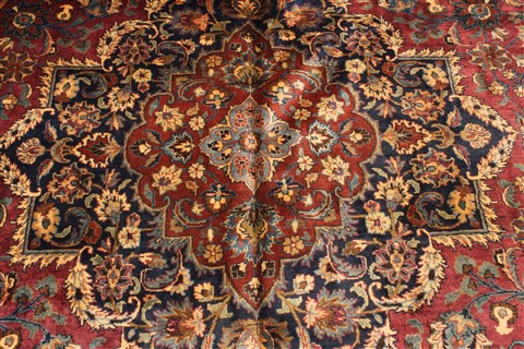 Bakhtiar Blue Square Hand Knotted 128 X 143 Area Rug 250-29435 Image 7