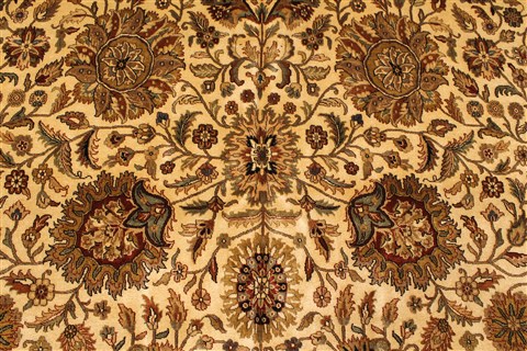 Kashmar Beige Hand Knotted 119 X 153 Area Rug 250-29436 Image 7