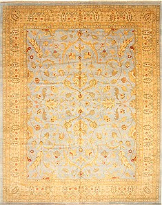 Mashad Beige Hand Knotted 12'0" X 15'0"  Area Rug 250-29437