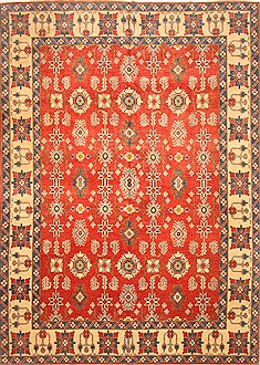Pakistani Kazak Orange Rectangle 11x16 ft Wool Carpet 29438