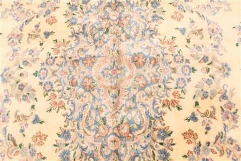 Kerman Blue Hand Knotted 97 X 137 Area Rug 250-29441 Image 7