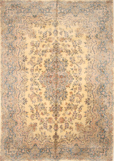 Kerman Blue Hand Knotted 97 X 137 Area Rug 250-29441 Image 0