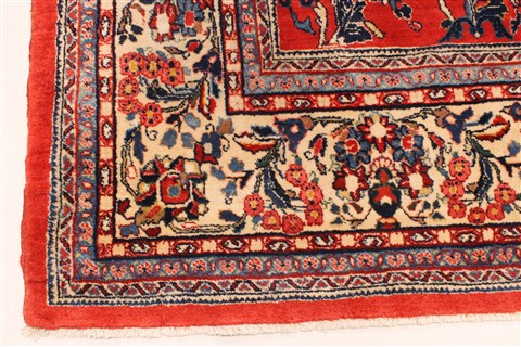 Sarouk Beige Hand Knotted 87 X 156 Area Rug 250-29442 Image 6