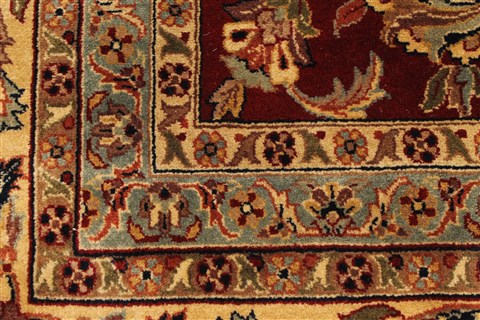 Kashan Beige Hand Knotted 811 X 180 Area Rug 250-29445 Image 1