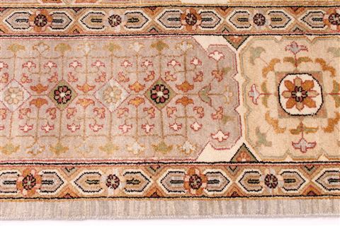 Pishavar Beige Hand Knotted 90 X 1110 Area Rug 254-29449 Image 3