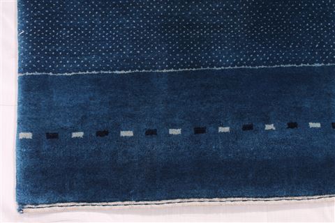 Gabbeh Blue Hand Knotted 81 X 100 Area Rug 254-29450 Image 2