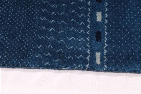 Gabbeh Blue Hand Knotted 81 X 100 Area Rug 254-29450 Image 4