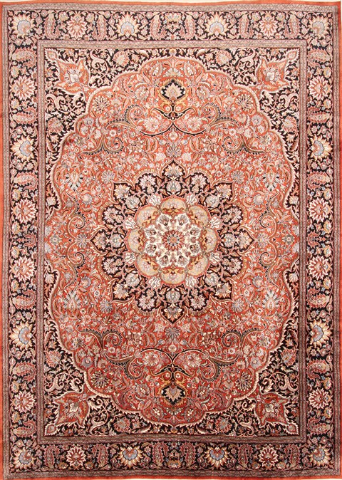 Kashmir Blue Hand Knotted 92 X 1210 Area Rug 254-29453 Image 0
