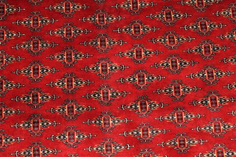 Bokhara Beige Hand Knotted 95 X 121 Area Rug 254-29454 Image 3