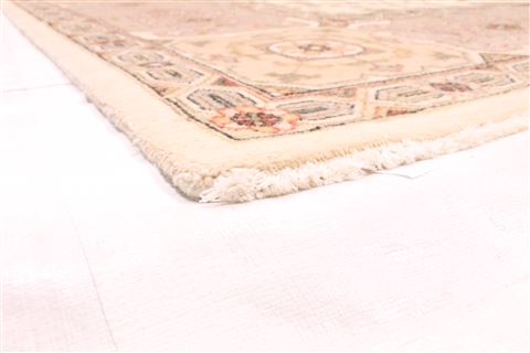 Pishavar Beige Hand Knotted 91 X 120 Area Rug 254-29455 Image 1