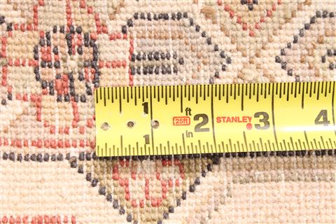 Pishavar Beige Hand Knotted 91 X 120 Area Rug 254-29455 Image 7