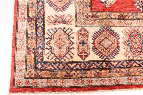 Kazak Beige Hand Knotted 90 X 122  Area Rug 254-29456 Image 2