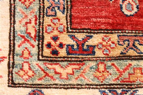 Kazak Beige Hand Knotted 90 X 122  Area Rug 254-29456 Image 6