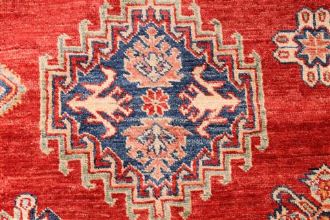 Kazak Beige Hand Knotted 90 X 122  Area Rug 254-29456 Image 7