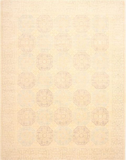Ziegler Beige Hand Knotted 90 X 119 Area Rug 254-29457 Image 0