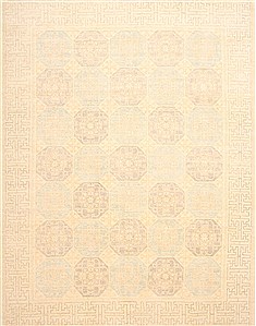 Ziegler Beige Hand Knotted 9'0" X 11'9"  Area Rug 254-29457