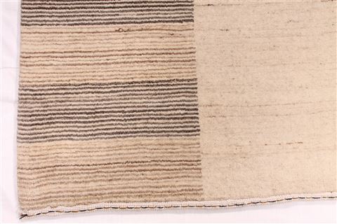 Modern Beige Hand Knotted 90 X 1110 Area Rug 254-29459 Image 2
