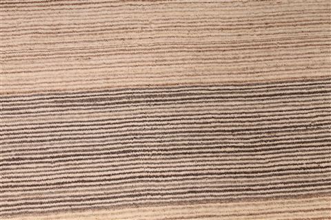 Modern Beige Hand Knotted 90 X 1110 Area Rug 254-29459 Image 3